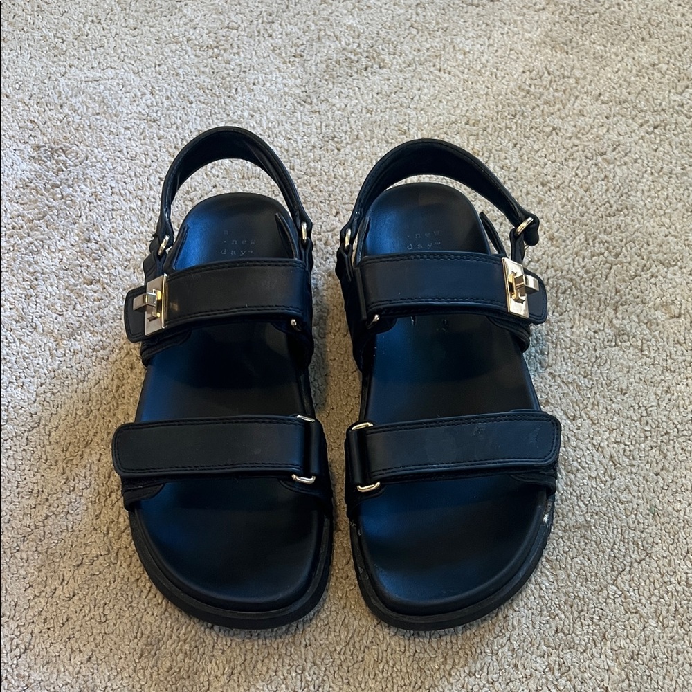 a new day Black Sandals